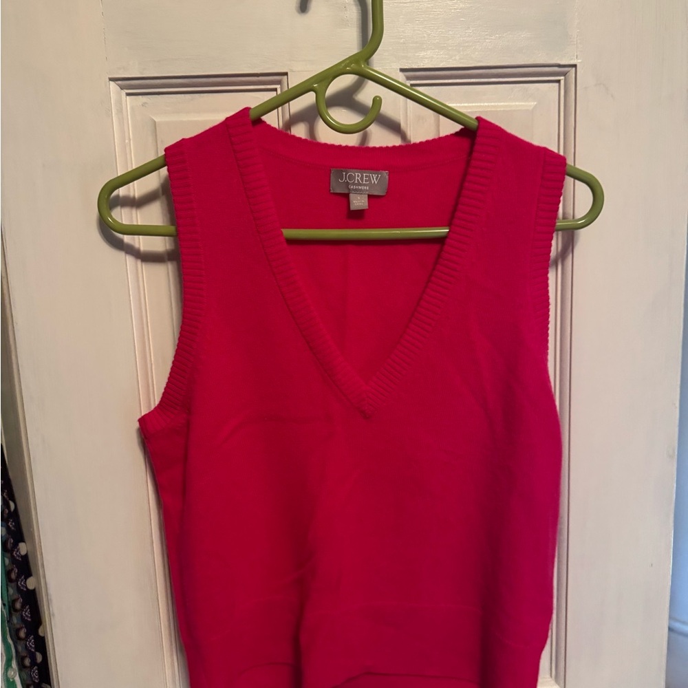 J.Crew Pink Cashmere Sweater Vest